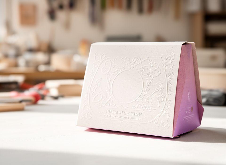 Handgefertigte Lebensmittelbox aus nachhaltigem Material mit geprägtem Branding in einer hellen Zürcher Werkstatt
